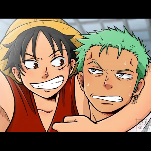 zoro, luffy, van pies, rorono a zoro lufi, duetto più forte toriko lufy boy