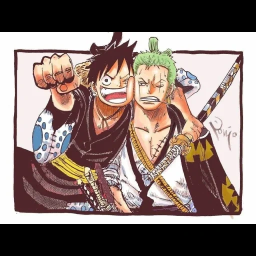 fan heping art, manchi de lufe, rorono a zoro lufi, lufty van pies vano, pistola van pies lufei