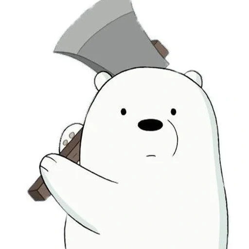 beruangnya putih, kami bare bears white, putih semua kebenaran tentang beruang, seluruh kebenaran tentang beruang berwarna putih dengan kapak