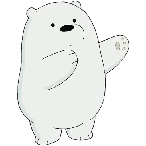 медведь белый, вся правда о медведях, we bare bears белый, белый из вся правда о медведях, icebear lizf стикеры