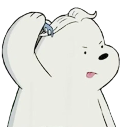 телеграм стикеры, icebear стикеры, telegram sticker, белый медведь, ice bear we bare bears