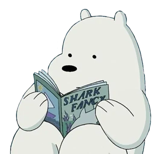 вся правда о медведях, рисунок, we bare bears белый медведь, ice bear we bare bears, обои на телефон с мультяшным мишкой