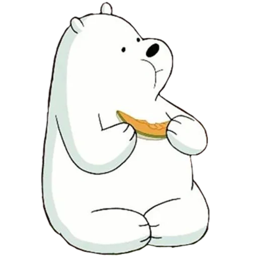 we bare bears белый, вся правда о медведях, icebear we bare bears сердце, стикеры белый медведь, белый из вся правда о медведях
