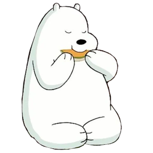 белый медведь, стикеры белый медведь, icebear lizf стикеры, we bare bears белый, стикеры белые