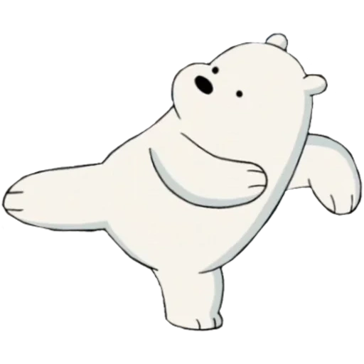 медведь белый, белый медведь из we bare bear эмоции, белый из вся правда о медведях, вся правда о медведях белый, стикеры белый медведь