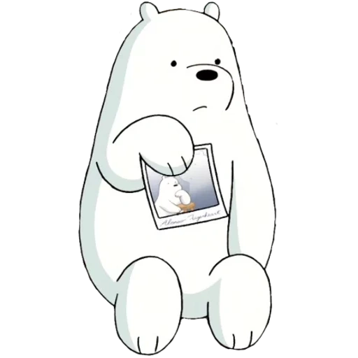 стикер icebear телеграм с тортиком, белый из вся правда о медведях, белый вся правда о медведях, белый медведь, стикеры белый медведь
