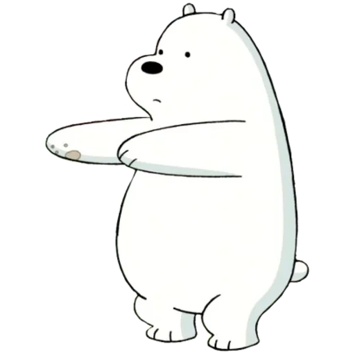 белый медведь, белый медведь для срисовки, ice bear we bare bears, вся правда о медведях, белый из вся правда о медведях