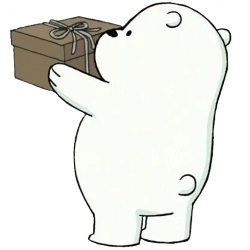 bare bears эстетика белого, медведь белый, телеграм стикеры, we bare bears белый, белый мишка
