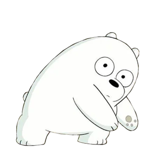 медведь белый, белый медведь из we bare bear эмоции, we bare bears белый медведь, ice bear we bare bears, стикеры белый медведь