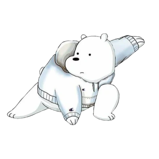 медведь белый, белый медведь из we bare bear эмоции, ice bear we bare bears, we bare bears белый, bare bears