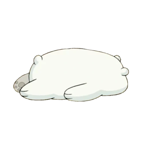 белый медведь, спящий медведь, милые рисунки, аниме, рисунки кавай