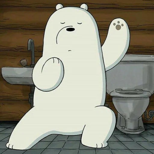 we bare bears белый медведь, медведь белый, вся правда о медведях, we bare bears ice bear, mood по жизни мем