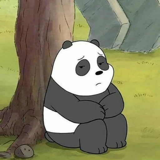 панда из мультика вся правда о медведях, вся правда о медведях панда, вся правда о медведях, белый вся правда о медведях, грустный панда