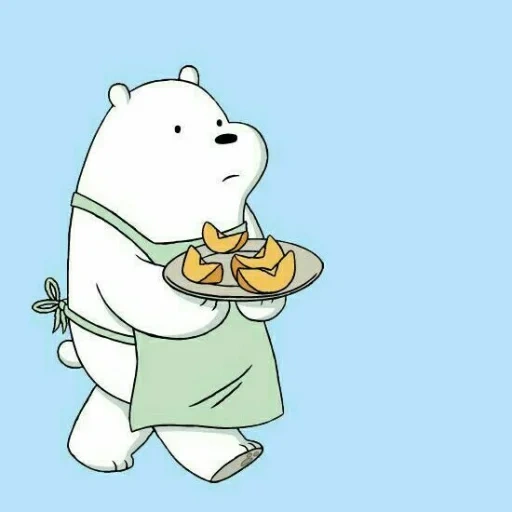 вся правда о медведях, we bare bears ice bear, стикеры белый медведь, набор стикеров для телеграмм белый медведь, стикеры телеграмм медведь icebear