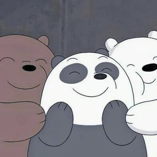 вся правда о медведях, рисунок, пельмешки, bare bears, ice bear we bare bears