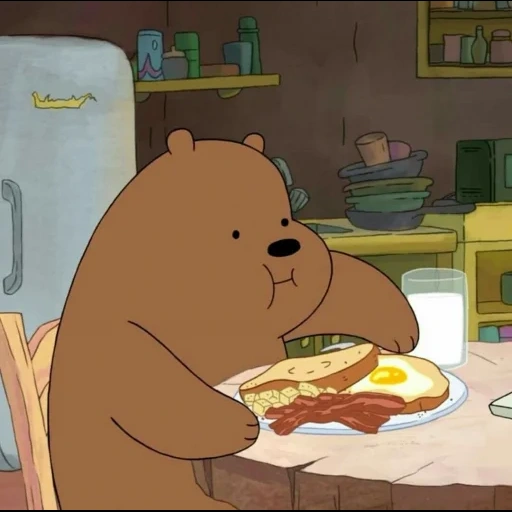 вся правда о медведях, ты такая худенькая наверное ничего не ешь я 24/7, весёлые медведи мультфильм, мультики, bare bears