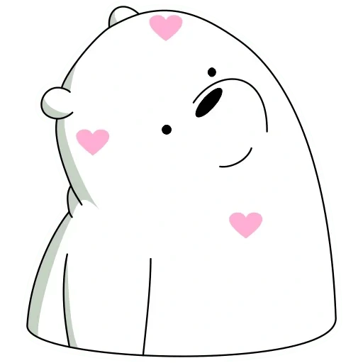 white, clipart, cute drawings, the bear is cute, light drawings are light
