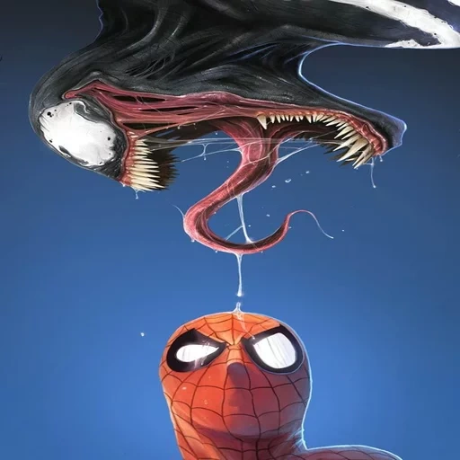 venom, le vene, ragno velenoso, uomo ragno, minimalismo spider-man