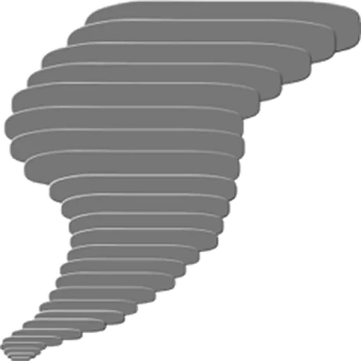 tornado, símbolo de vorther, silueta de tornado, vector de tornado, el dibujo de un huracán