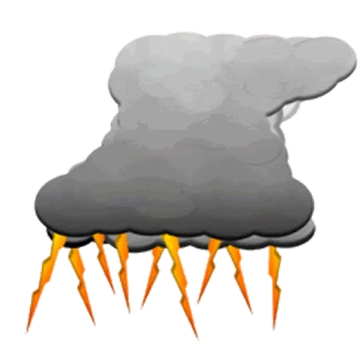 icona del tuono, nessuna grandine di fondo, cloud di clipatt, segnale meteorologico della tempesta, cartoon temporale storm