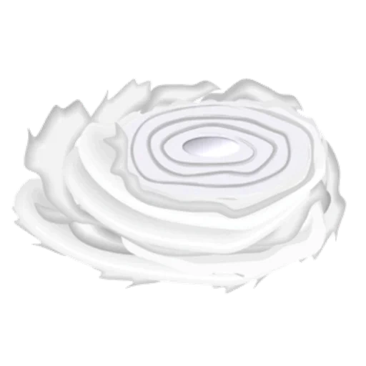 fundo branco, círculo com recheio branco, imagem turva, figura aromática rose mathilde m