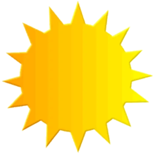 tv sun, o ícone do sol, sol amarelo, o círculo amarelo do sol, a estrela amarela é multi ponto