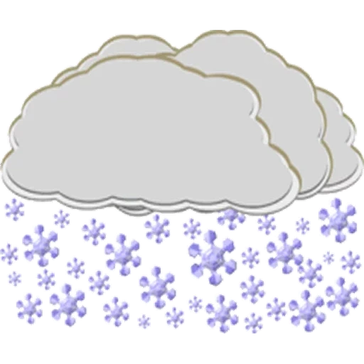 awan dengan salju, teka teki salju, clipart salju, snowfall menggambar anak anak, fenomena salju dari sifat anak anak