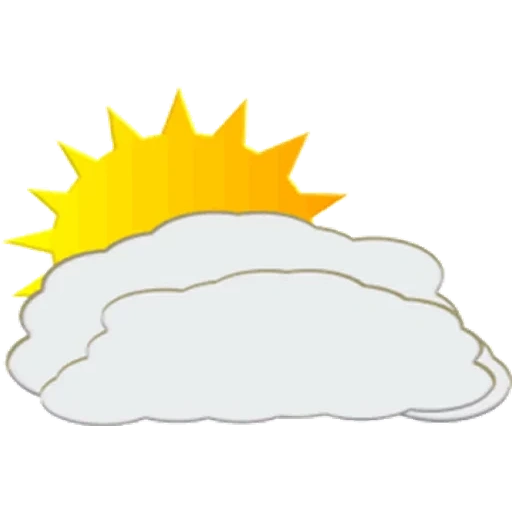 clipart cloud, nuages ensoleillés, vecteur de nuages solaires, emoji cloud soleil, cartes nuageuses des enfants