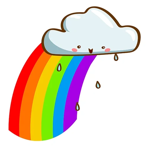 dolce arcobaleno, arcobaleno arcobaleno, cloud con arcobaleno, una nuvola con un arcobaleno, l'arcobaleno è piccolo