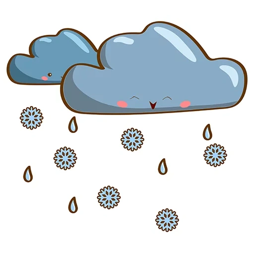 neiger, nuage, temps, le nuage est de la pluie