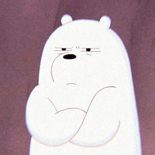 a toy, ice bear, bare bears, cartoon aesthetics, ice bear we bare bears