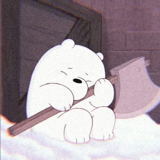 the whole truth about bears, ice bear we bare bears, bare bears aesthetics of white, the whole truth about beads is white, we bears icon pinterest