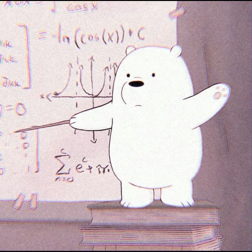 bare bears, меловая доска, вся правда о медведях, we bare bears ice bear, aesthetic cartoon bear