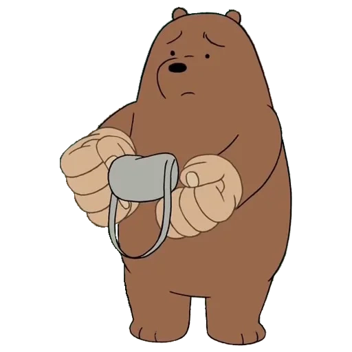 ours, l'ours est gai, ours de dessin animé, nous portions grizzly, grand personnage d'ours