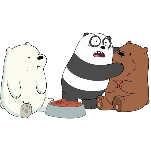 вся правда о медведях, мультфильм we bare bears, вся правда о медведях панда, вся правда о медведях белый, картун нетворк вся правда о медведях