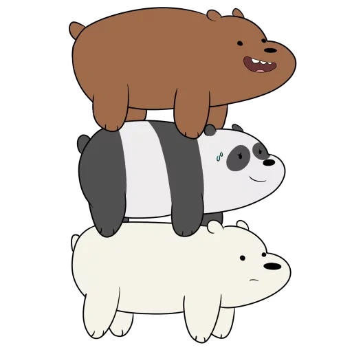 noi bare bears koala, tutta la verità sugli orsi, we bare bears stampeuts, bianco tutta la verità sugli orsi, gris panda white è vero per gli orsi