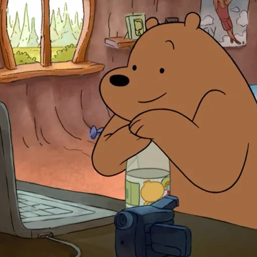 мягкая, мультики, we bare bears grizz, вся правда о медведях, эстетика мультфильм we bare bears