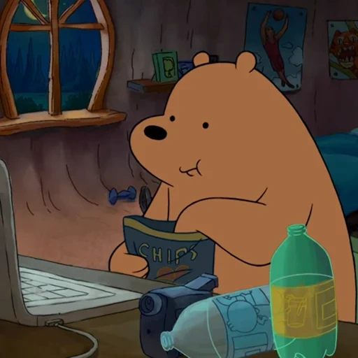 bare bears, фото квартире, просмотр сериала мем, вся правда о медведях, we bare bears ice bear