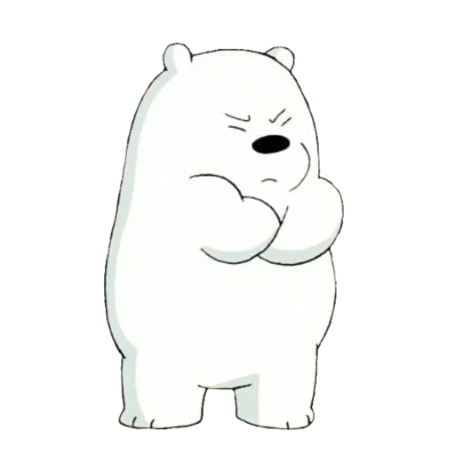 oso polar, el oso es blanco, somos osos desnudos blancos, we bare bears stickers, blanco toda la verdad sobre los osos