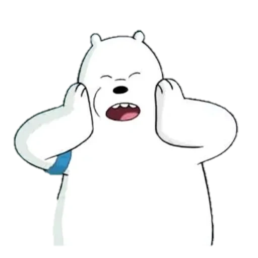 bare bears, ours polaire, l'ours est drôle, we naked bear white, we bare bears ice bear