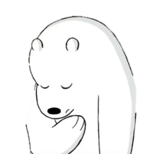 figure, cubs are cute, polar bear, ice bear we bare bears, we naked bear polar bear