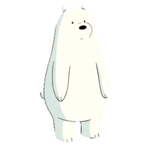 ours blanc, ourson blanc, we naked bear white, cartoon d'ours polaire, we naked bear polar bear