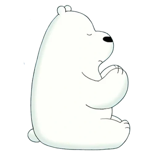 медведь белый, стикеры белый медведь, белый мишка, медведь стикер, we bare bears белый