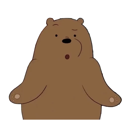 медведь милый, мистер гризли, we bare bears гризли, веселый медведь, медведь