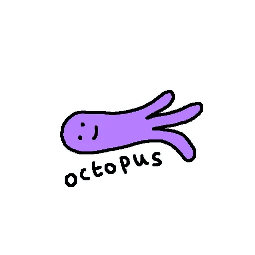 der text, octopus, oktopus clip foot, purple octopus