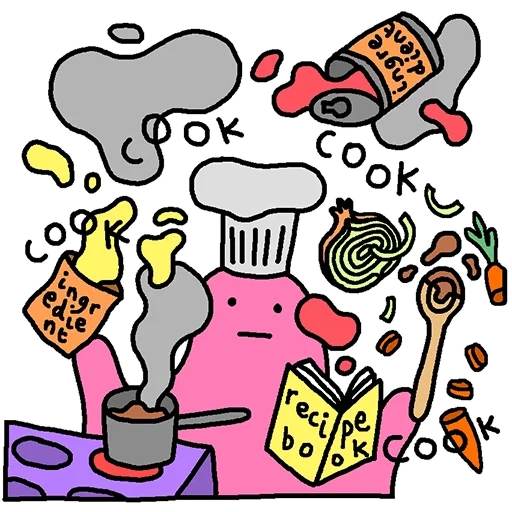 food pattern, illustration, vector illustration
