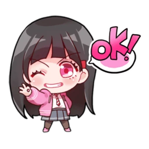 figure, amenguis, red cliff animation, animation creativity, danganronpa v3 sticker