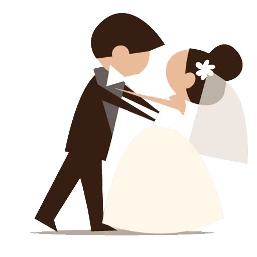 verheiratete paare, braut und bräutigam vektor, vektor braut und bräutigam, hochzeit vektor charakter