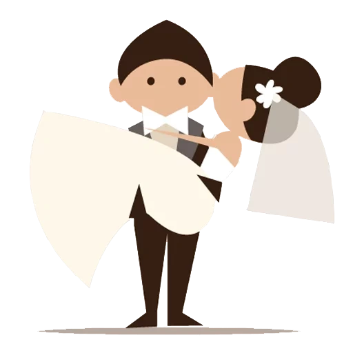 clipart de la mariée, cliparter de mariage, illustrations de mariage, marié vectoriel, personnages vectoriels de mariage