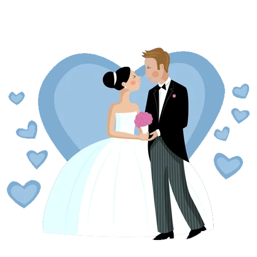 the wedding, the wedding, verheiratete paare, braut und bräutigam vektor